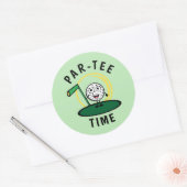 Golfers Par-T-shirt Tijd Ronde Sticker (Envelop)