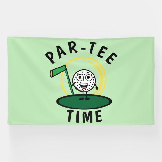 Golfers Par-T-shirt Tijd Spandoek (Horizontaal)