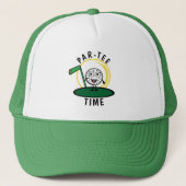 Golfers Par-T-shirt Tijd Trucker Pet (Voorkant)