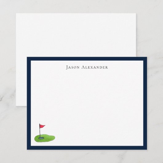 Golfers personaliseren Opmerking Kaart (Voorkant / Achterkant)