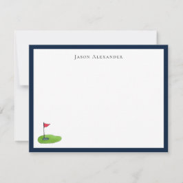 Golfers persoonlijke notitiekaart