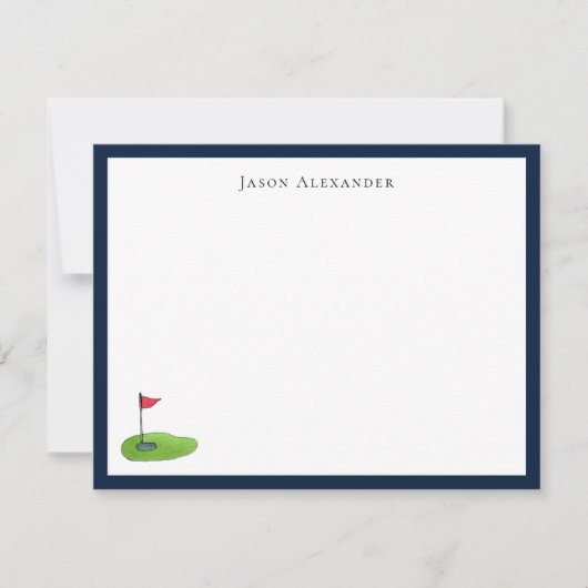 Golfers persoonlijke notitiekaart (Voorkant)