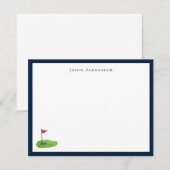 Golfers persoonlijke notitiekaart (Voorkant / Achterkant)