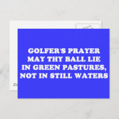 GOLFER'S PRAYER BRIEFKAART (Voorkant / Achterkant)