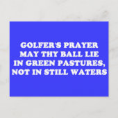 GOLFER'S PRAYER BRIEFKAART (Voorkant)
