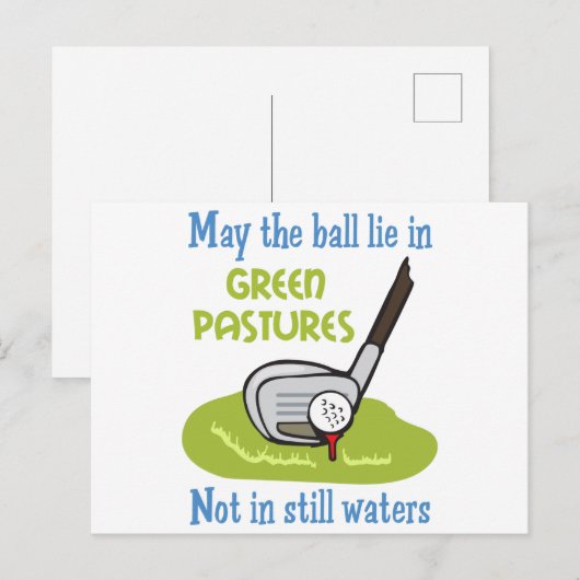 Golfers Prayer Briefkaart (Voorkant / Achterkant)