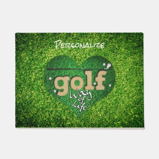 Golfer's Putter Ball Golf Green Grass Deurmat (Voorkant)