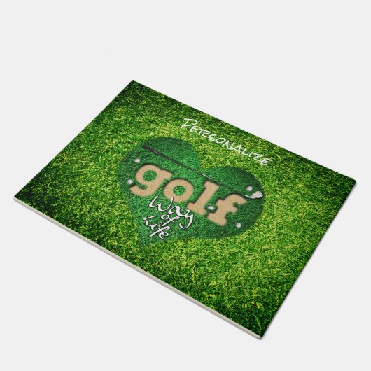 Golfer's Putter Ball Golf Green Grass Deurmat (Schuin)