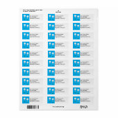 Golfers Retour Adres Label Golf Balls op Blauw (Full Sheet)