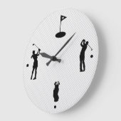 Golfers Silhouetten Wandklok (Hoek)