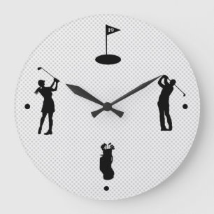 Golfers Silhouetten Wandklok