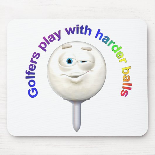 Golfers spel met Harder Balls Muismat (Voorkant)
