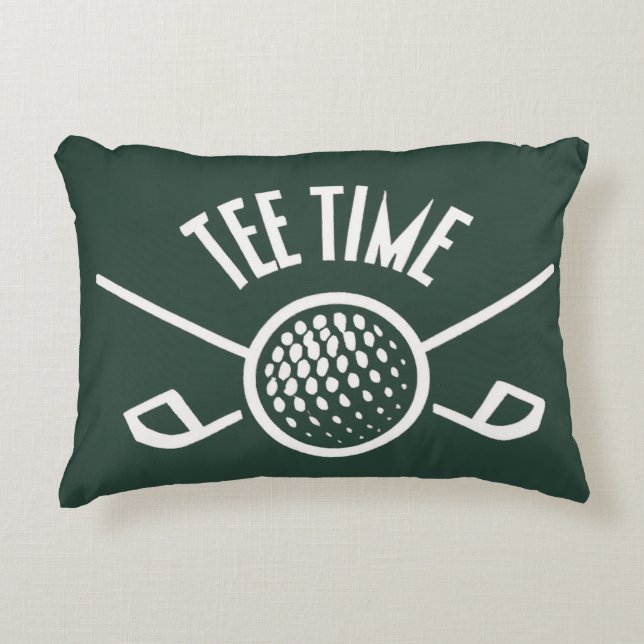 Golfers T-shirt Tijd Accent Kussen (Voorkant)
