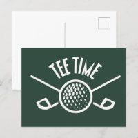 Golfers T-shirt Tijd Briefkaart