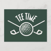 Golfers T-shirt Tijd Briefkaart (Voorkant)