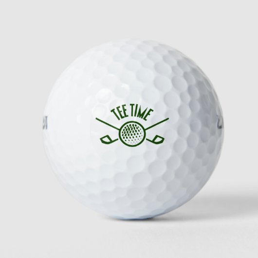 Golfers T-shirt Tijd Golfballen (Voorkant)