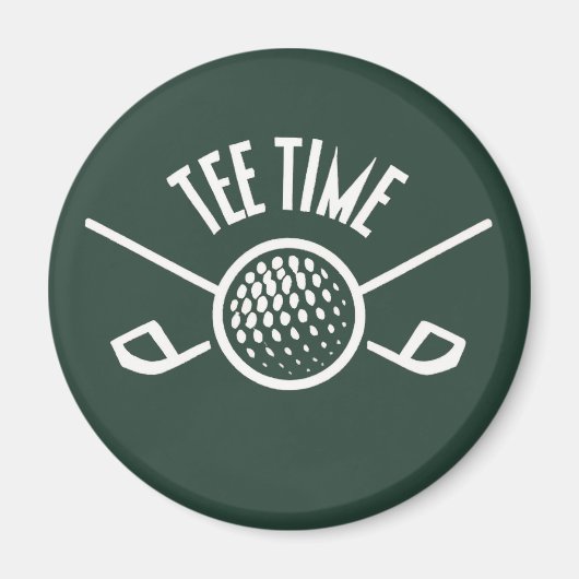 Golfers T-shirt Tijd Magneet (Voorkant)