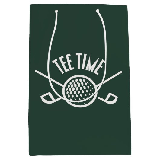 Golfers T-shirt Tijd Medium Cadeauzakje (Voorkant)