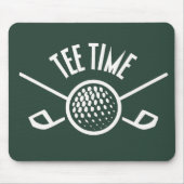 Golfers T-shirt Tijd Muismat (Voorkant)