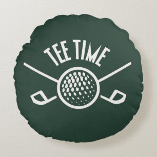 Golfers T-shirt Tijd Rond Kussen