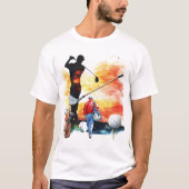 Golfers Tee Time Heren Basic T-Shirt (Voorkant)