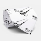 Golfer's Theme Mans Necktie Stropdas (Opgerold)