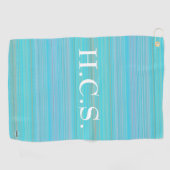 Golfer's Towel Aqua met Stripes HAMbyWG Golfhanddoek (Horizontaal)
