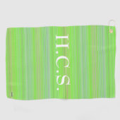 Golfer's Towel Limoen met Stripes HAMbyWG Golfhanddoek (Horizontaal)