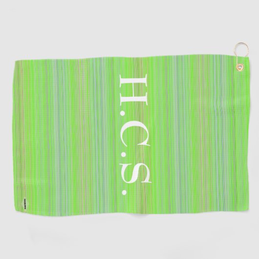 Golfer's Towel Limoen met Stripes HAMbyWG Golfhanddoek (Horizontaal)