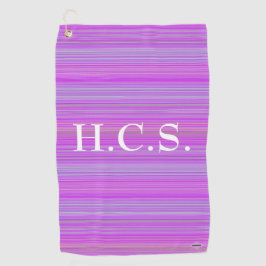 Golfer's Towel Violet met Stripes HAMbyWG Golfhanddoek