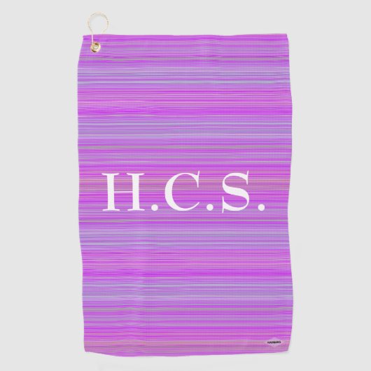 Golfer's Towel Violet met Stripes HAMbyWG Golfhanddoek (Voorkant)