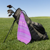 Golfer's Towel Violet met Stripes HAMbyWG Golfhanddoek (Groen)