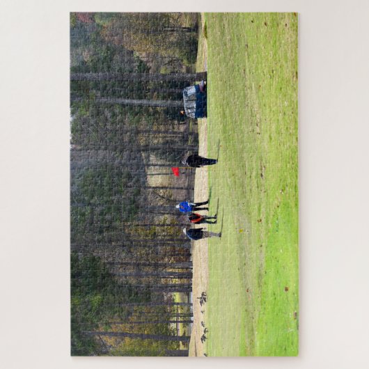 Golfers van groene legpuzzel (Verticaal)