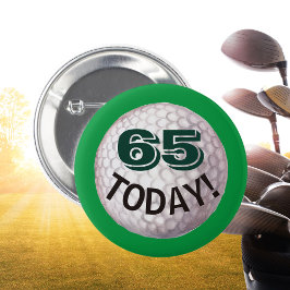 Golfer's verjaardag golfbal golfspeler leeftijd pl ronde button 5,7 cm
