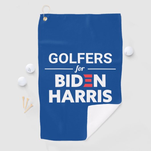 Golfers voor Biden Harris Custom Text Blue Golfhanddoek (Insitu)