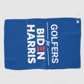 Golfers voor Biden Harris Custom Text Blue Golfhanddoek (Horizontaal)