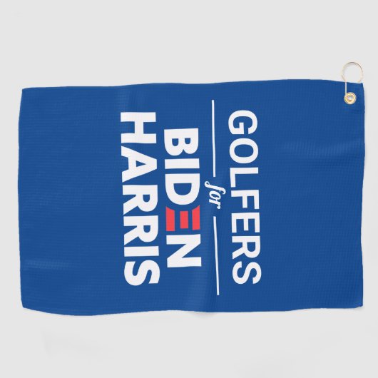 Golfers voor Biden Harris Custom Text Blue Golfhanddoek (Horizontaal)