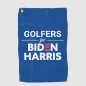 Golfers voor Biden Harris Custom Text Blue Golfhanddoek (Voorkant)