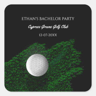 Golfers vrijgezellenfeest - golftrip - groene golf vierkante sticker