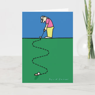 Golfers wenskaart kaart