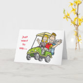 GOLFERS WILLEN ALLEEN ZEGGEN "GEWELDIG" KAART (Gele Bloem)