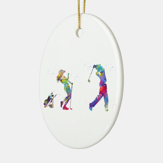 Golferskoppel Keramisch Ornament (Links)