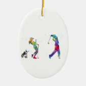 Golferskoppel Keramisch Ornament (Voorkant)