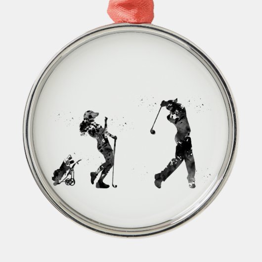 Golferskoppel Metalen Ornament (Voorkant)