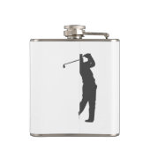 Golferspeler silhouette heupfles (Achterkant)