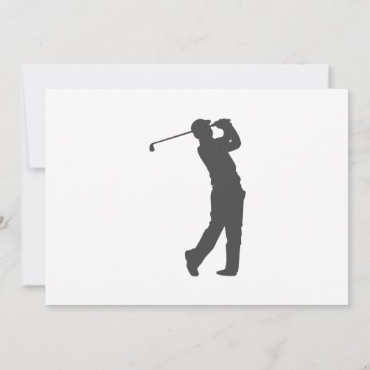 Golferspeler silhouette kaart (Achterkant)