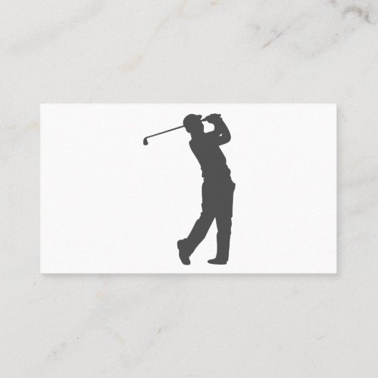 Golferspeler silhouette visitekaartje (Achterkant)