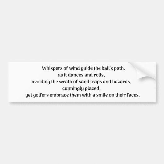 Golferssensatie Bumpersticker (Voorkant)