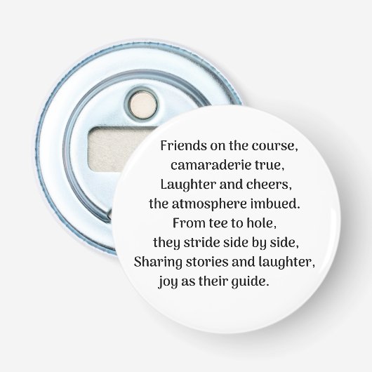 Golferssensatie Button Flesopener (Voorkant)