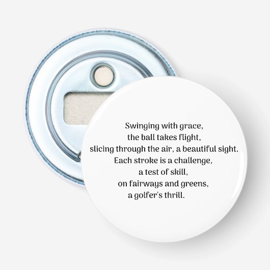 Golferssensatie Button Flesopener (Voorkant)